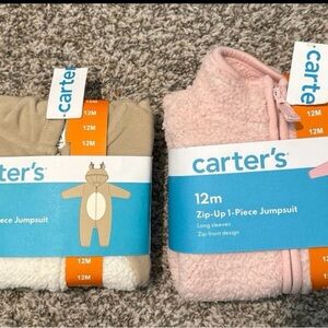 Carter's Baby Jumpsuit Set - Pink and Cream